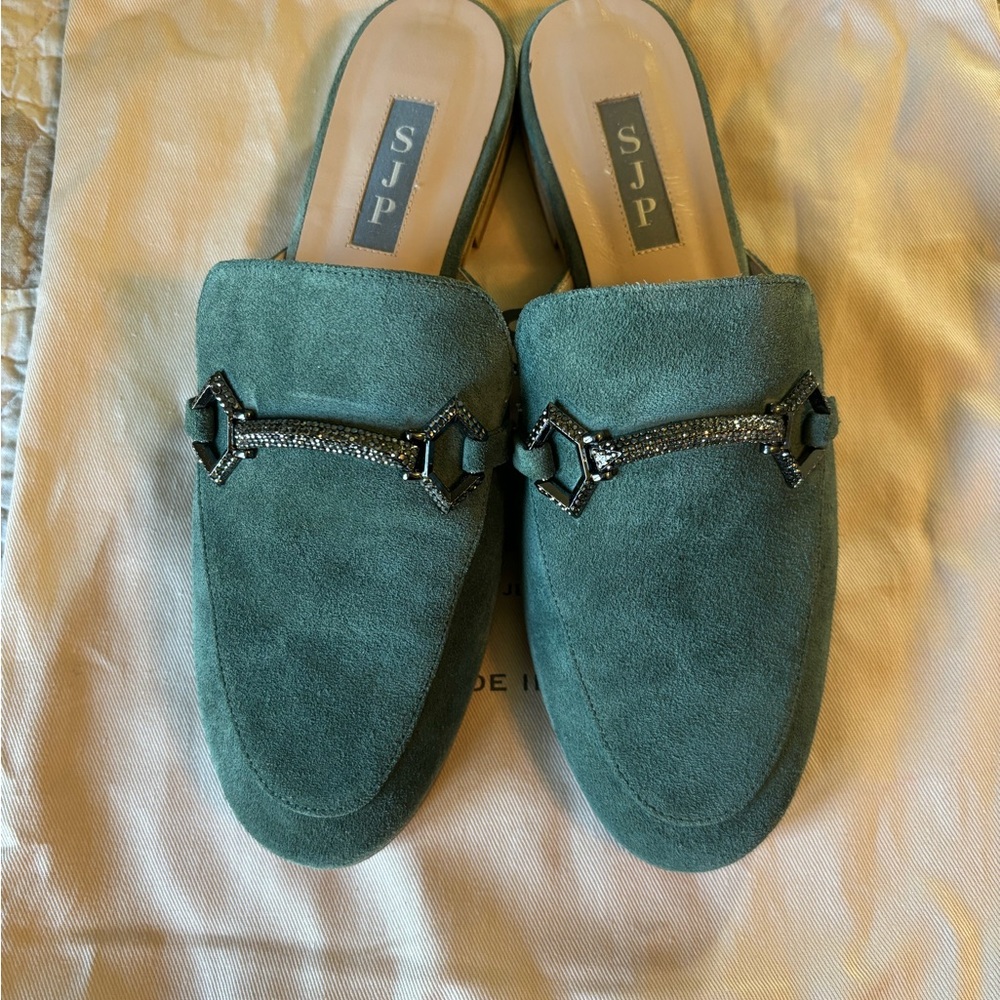 SJP by Sarah Jessica Parker Green Suede Loafers